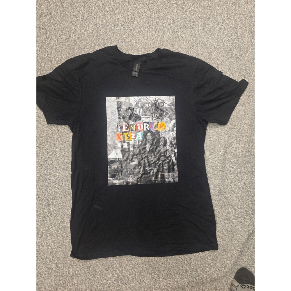 Kendrick Lamar x SZA special edition tour shirt, featuring a collage graphic S